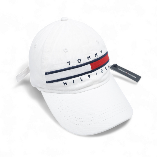 Tommy Hilfiger - SpellOut Flag Classic Cap White NEW